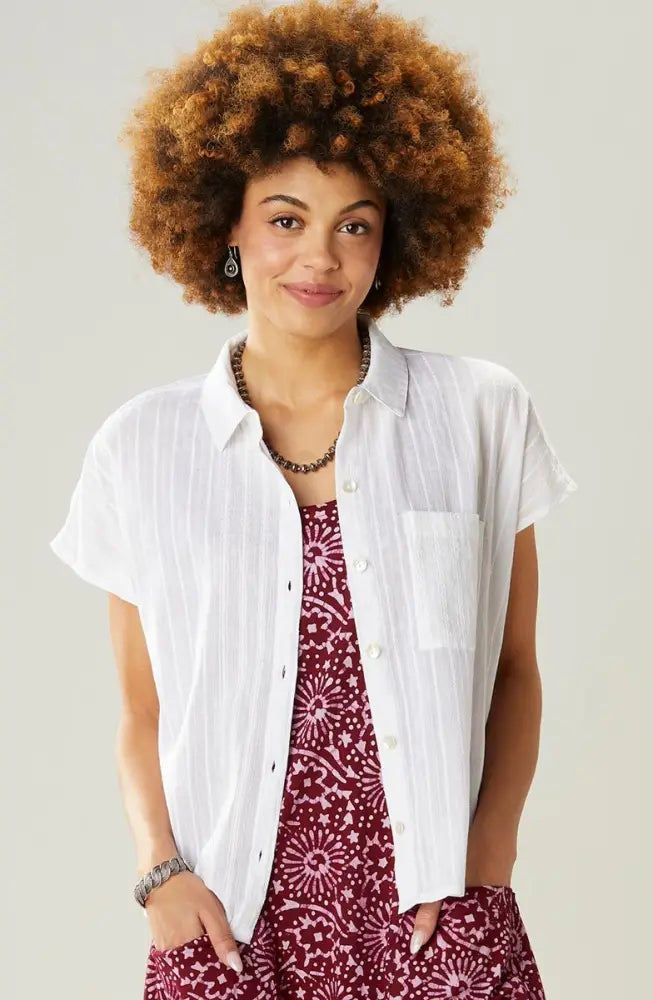Adira Lightweight Cap-Sleeve Shirt
