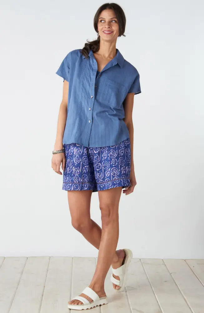 Adira Lightweight Cap-Sleeve Shirt
