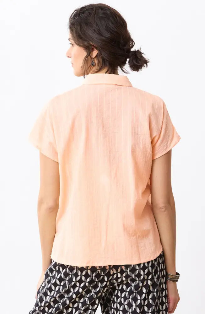 Adira Lightweight Cap-Sleeve Shirt