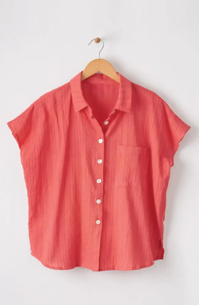 Adira Lightweight Cap-Sleeve Shirt