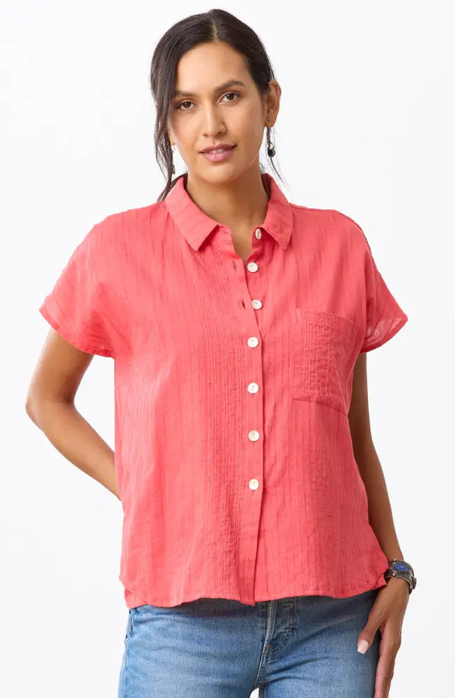 Adira Lightweight Cap-Sleeve Shirt - Grenadine / XS-S