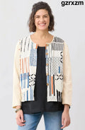 Anuka Relaxed Scoop-Neck Jacket - Natural/Multi - Natural/Multi / XS (2-4)