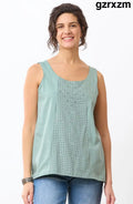 Kripa Cotton Jersey A-line Tank - Beach grass / S (6-8)