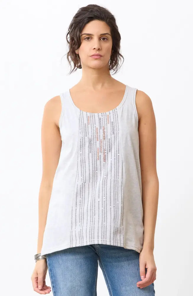 Kripa Cotton Jersey A-line Tank - Oatmeal / S (6-8)