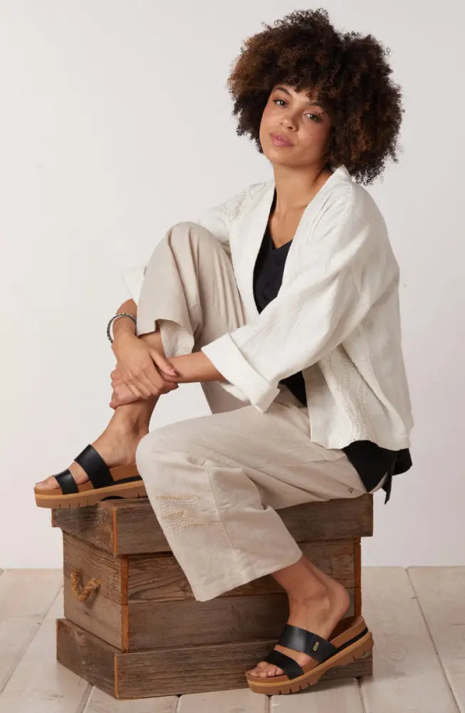 Sikkim Unstructured Boxy Jacket - Soft white
